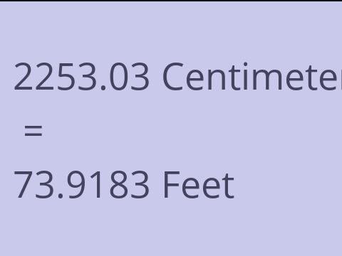 2253.03 CM TO FEET