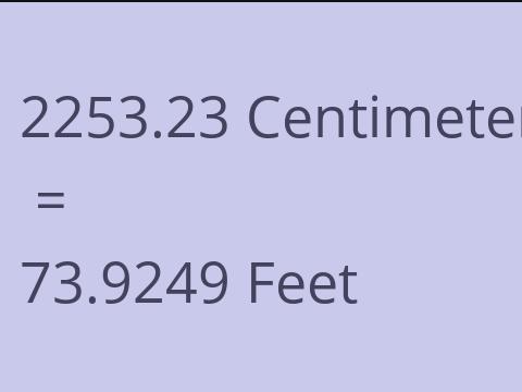 2253.23 CM TO FEET