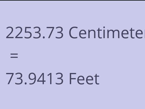 2253.73 CM TO FEET