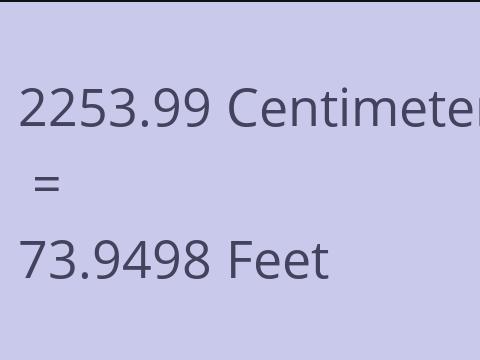 2253.99 CM TO FEET