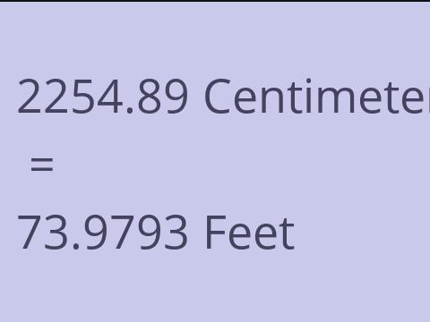 2254.89 CM TO FEET