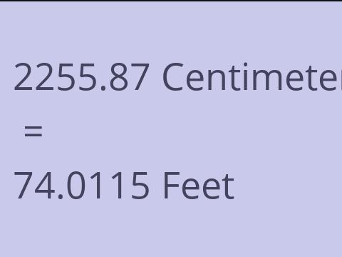 2255.87 CM TO FEET