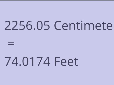 2256.05 CM TO FEET