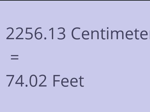 2256.13 CM TO FEET