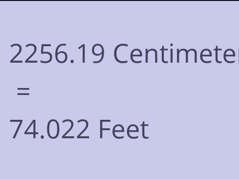 2256.19 CM TO FEET