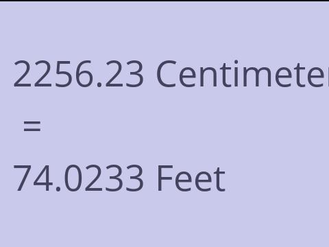 2256.23 CM TO FEET