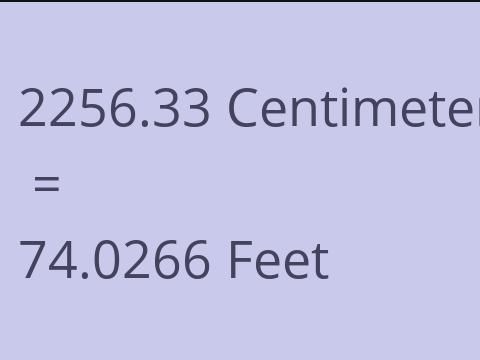 2256.33 CM TO FEET