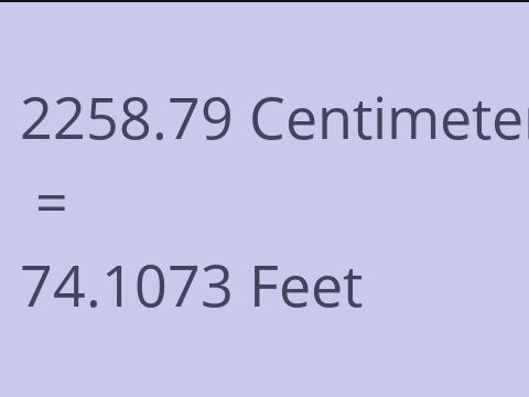 2258.79 CM TO FEET