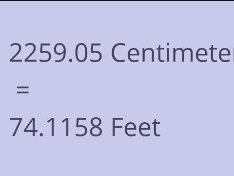 2259.05 CM TO FEET