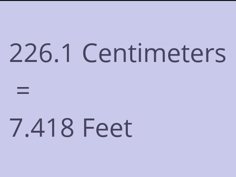 226.1 CM TO FEET