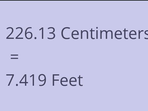 226.13 CM TO FEET