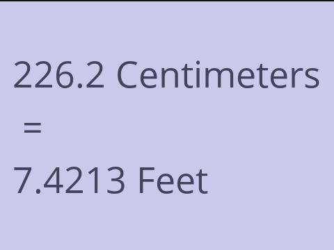 226.2 CM TO FEET