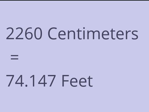 2260 CM TO FEET