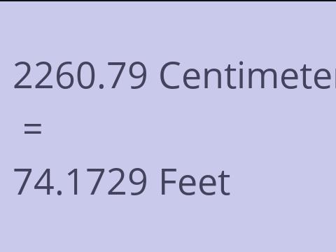 2260.79 CM TO FEET