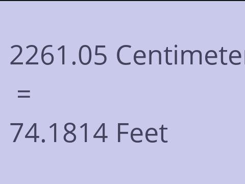 2261.05 CM TO FEET