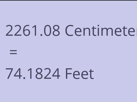 2261.08 CM TO FEET