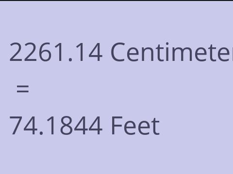 2261.14 CM TO FEET