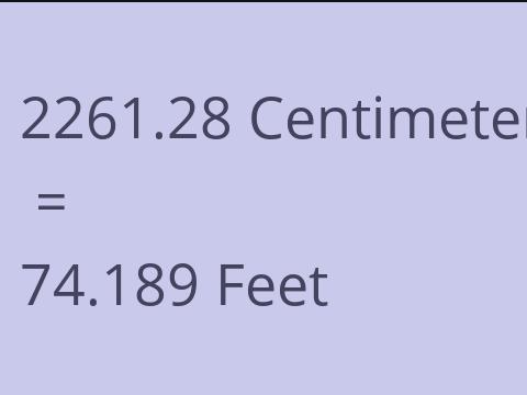 2261.28 CM TO FEET