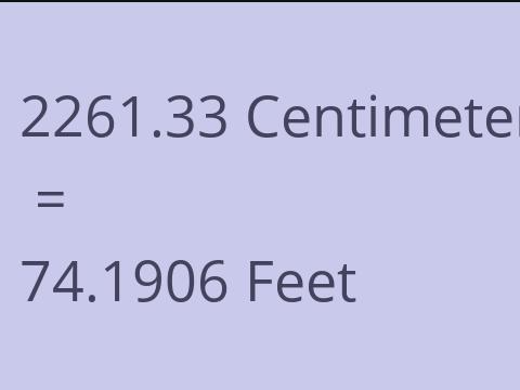 2261.33 CM TO FEET