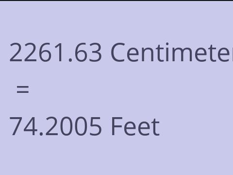 2261.63 CM TO FEET