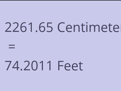 2261.65 CM TO FEET