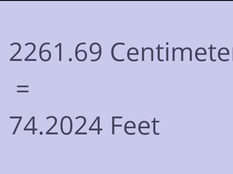 2261.69 CM TO FEET