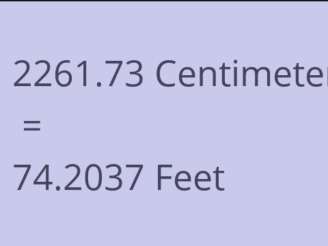 2261.73 CM TO FEET