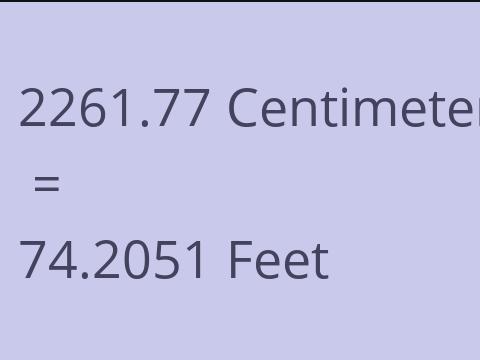 2261.77 CM TO FEET