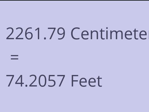 2261.79 CM TO FEET
