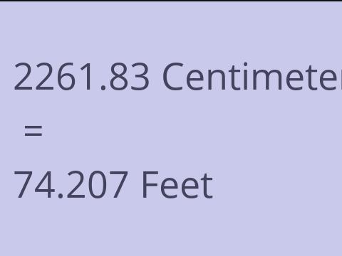 2261.83 CM TO FEET