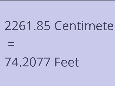 2261.85 CM TO FEET