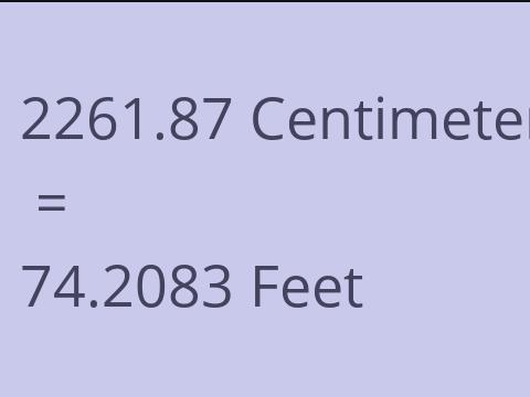 2261.87 CM TO FEET