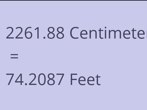 2261.88 CM TO FEET