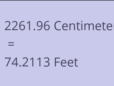 2261.96 CM TO FEET