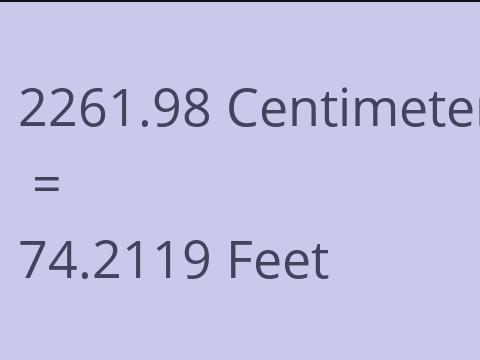 2261.98 CM TO FEET