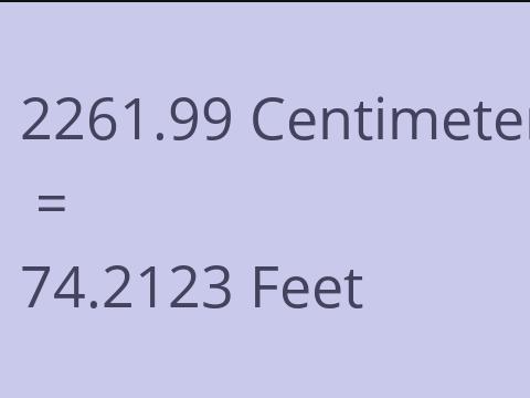 2261.99 CM TO FEET