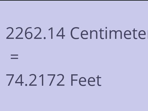 2262.14 CM TO FEET