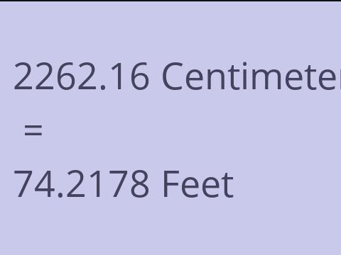2262.16 CM TO FEET