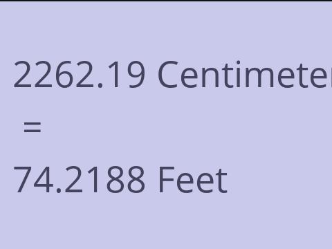 2262.19 CM TO FEET