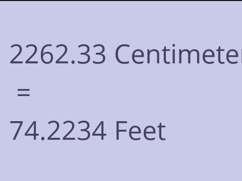 2262.33 CM TO FEET
