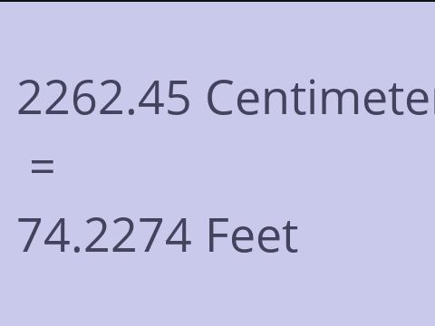 2262.45 CM TO FEET