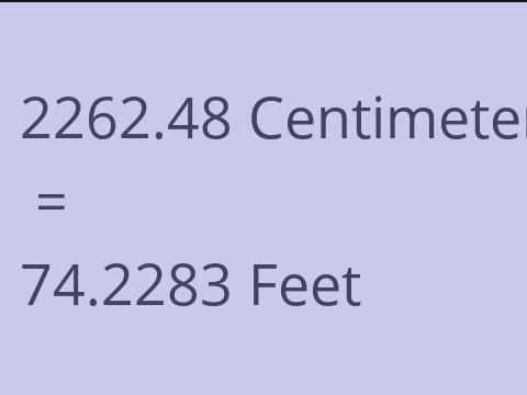 2262.48 CM TO FEET