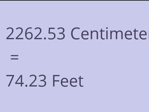 2262.53 CM TO FEET