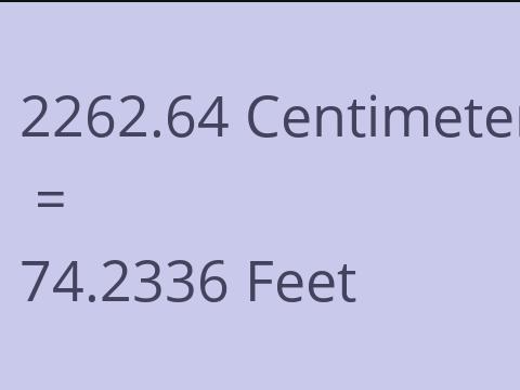 2262.64 CM TO FEET
