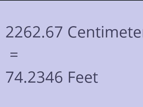 2262.67 CM TO FEET