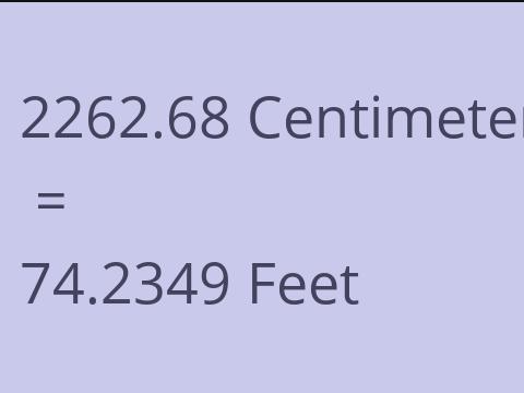 2262.68 CM TO FEET