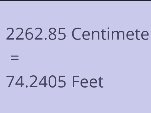 2262.85 CM TO FEET