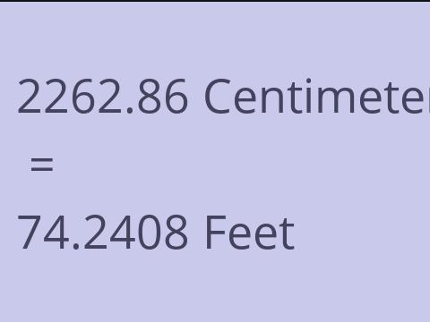 2262.86 CM TO FEET