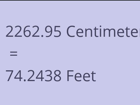 2262.95 CM TO FEET