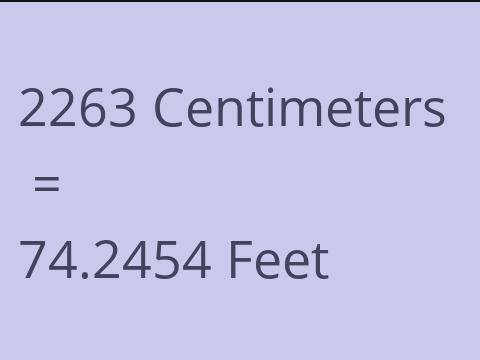 2263 CM TO FEET